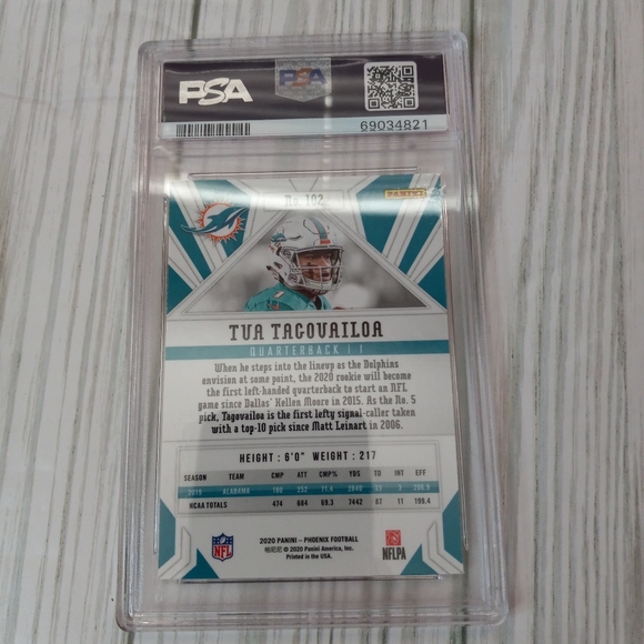 2020 PANINI Phoenix Tua Tagovailoa #102 Fire Burst Rookie Dolphins Card - Picture 4 of 6